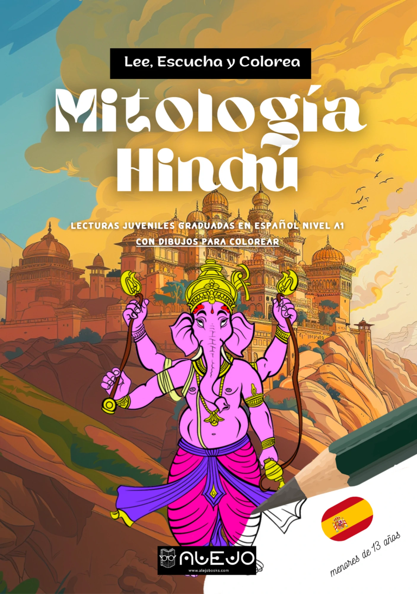 mitología hindú para colorear a1 español