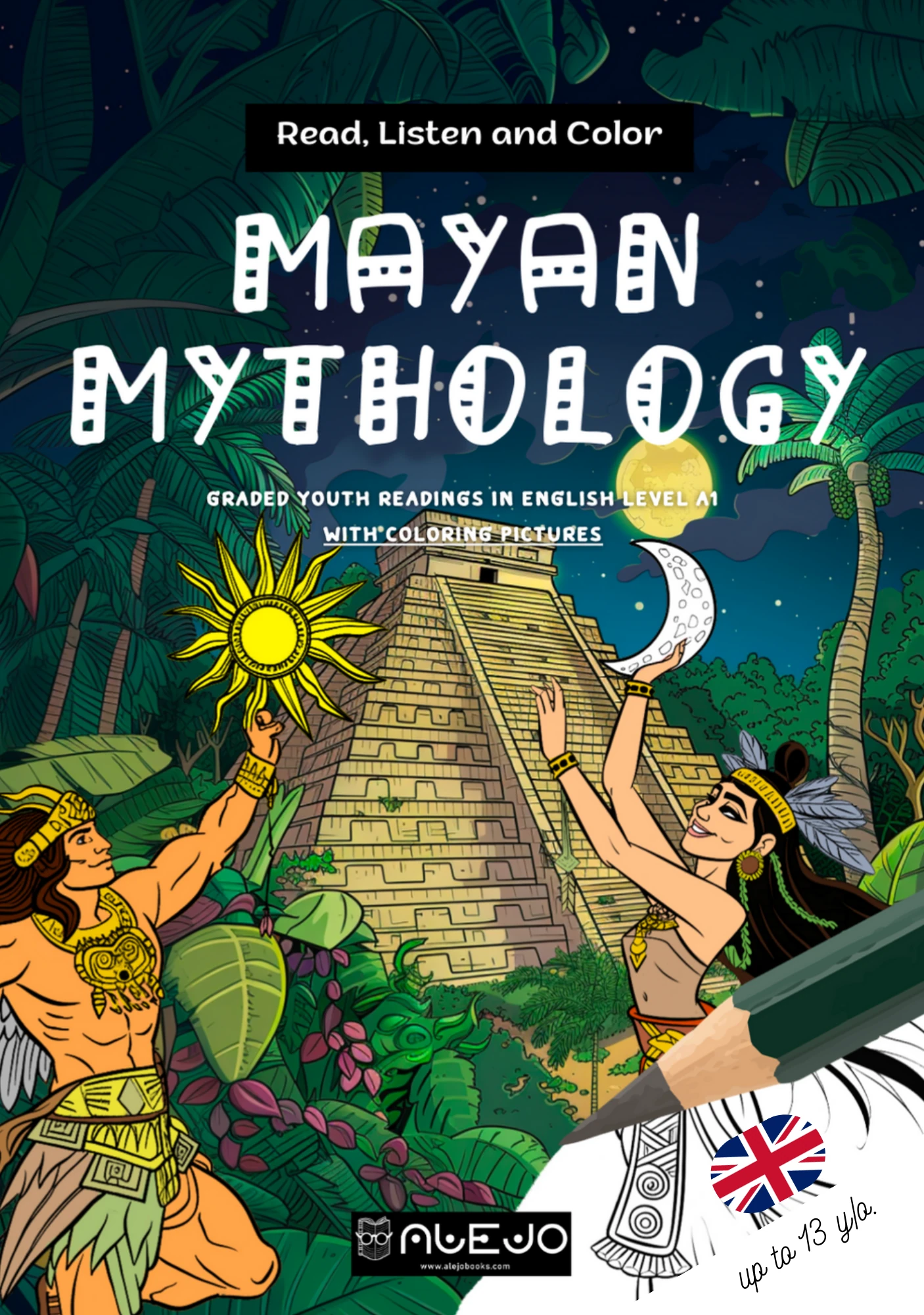 mayan mythology coloring a1 english